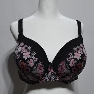 Torrid Skull Floral Lightly Lined T-Shirt Bra 42DDD